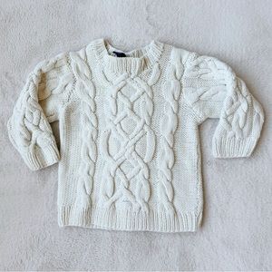 Chunky cable knit crewneck sweater - Vtg Gap